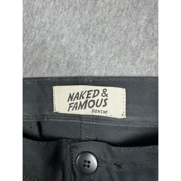 Naked & Famous Slim Chino Black Stretch Pants - Men's Size 28 - Picture 4 of 11